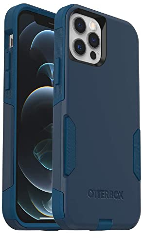 OtterBox Schutzhülle für iPhone 12 & iPhone 12 Pro Commuter Series – Maßgeschneiderte Weise (Blazerblau/Stormy Sea Blue), schlank und robust, taschenfreundlich, mit Portschutz