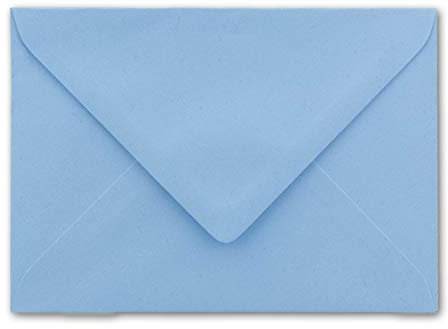 200 DIN C6 Briefumschläge hellblau 11,4 x 16,2 cm 90 g/m² Nassklebung Post-Umschläge ohne Fenster ideal für Weihnachten Grußkarten Einladungen von Ihrem Glüxx-Agent