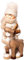 Wichtelstube-Kollektion Dekofigur Winterkind mit Rentier 25,5cm Weihnachtsdeko Figur Garten Innenbereich