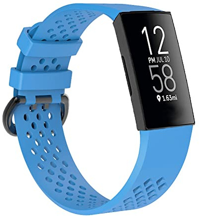 Ersatzbänder Kompatibel mit Fitbit Charge 4 / Fitbit Charge 3 Bands für Damen Herren, Silikon Fitness Sport Armbänder für Damen Herren Klein Groß