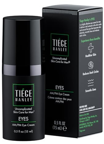 Tiege Hanley Augencreme für Männer (EYES) | Morgen und Nacht | Koffein gegen Augenringe und Falten wie ein Ninja | Duftfrei für empfindliche Haut | 14,2 g