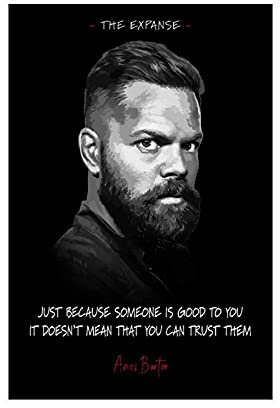 YINGXI The Expanse TV-Serie Poster Amos Burton Zitate Leinwand Wand Schlafzimmer Dekor Bild Sport Landschaft Büros Raumdekor Geschenk Rahmen:40 x 60 cm
