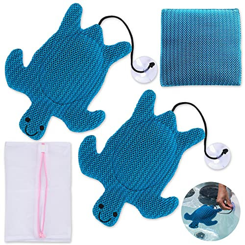 Whirlpool-Absorber für Whirlpools, Schildkröten-Absorber, wiederverwendbar, Öl-absorbierender Schwamm. Whirlpool-Schwamm für Abschäumer, 2 Stück