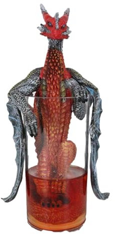 Ebros Gift Drunken Beverage Spirit Cocktail Drink Long Island Ice Tea Dragon Simmering in A Glass Shooter Figurine 8.75 Tall Medieval Renaissance Fantasy Drake Decor Sculpture