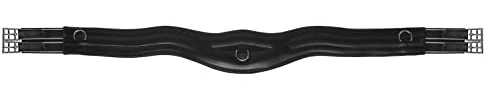 Start Sattelgurt Leder anatomisch elastisch mit 3 D-Ringen – weiches Unterleder, rostfreie Edelstahlbeschläge, komfortabel und langlebig - Anatomic (Schwarz, 125 cm)