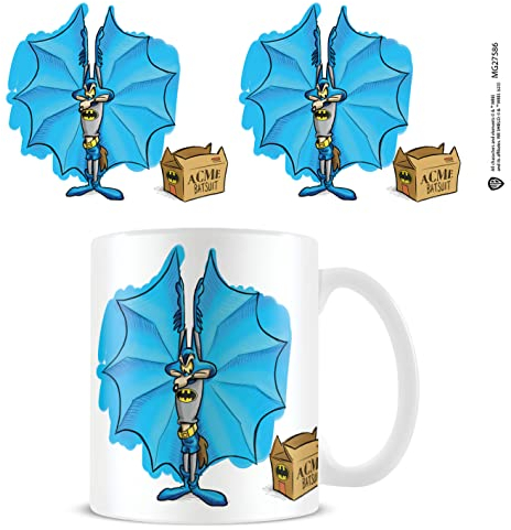 Pyramid International Batman Tasse, 325 ml, Keramik, Weiß, Looney Tunes Wile. E Coyote Design, offizieller Merchandise-Artikel
