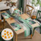 Tischläufer Modern Wohnzimmer 40x140cm und Tischsets 45x32cm Mintgrün und Grau Malerei Kunst Tischdeko Tischsets Leinenoptik Platzsets Tischläufer Outdoor Wetterfest Tischdecke für Garten Esstisch