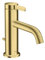 hansgrohe AXOR One Einhebel-Waschtischarmatur 70 mit Hebelgriff und Zugstangen-Ablaufgarnitur, Ausladung 130 mm, 48000950, Farbe: Brushed Brass