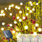 Aktualisiert Firefly Solar Gartenleuchten, 3 Stück Firefly Solar Gartenlichter,Wasserdicht Glühwürmchen Lichter Swinging Garten Lichter Magische Led Solarlampen für Außen Yard Patio Walkway Decor