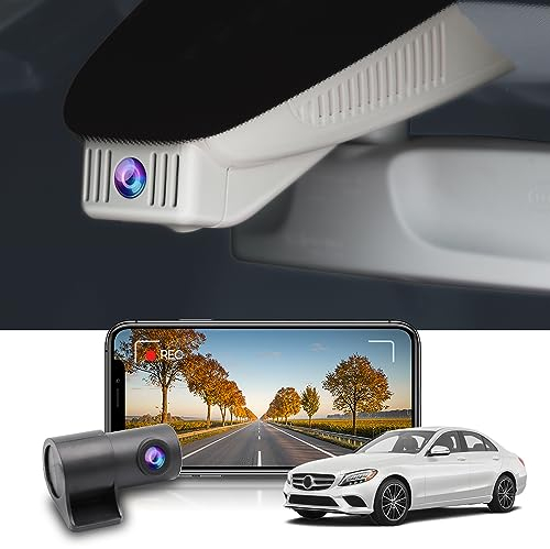 Fitcamx Dashcam Auto Vorne Hinten 2160P+1080P Passend für Mercedes-Benz GLC C-Klasse(Modelle 6262), OEM Dashcam 4K UHD Video WiFi, OEM Zubehör, G-Sensor, Loop-Aufnahm, WDR Dasch-cam, 128GB-Karte