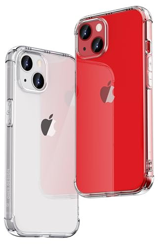ONES Funda Transparente iPhone 15 -『Antigolpes Airbag』『Resonancia Altavoz』〔Militar Protección Lente Pantalla〕〔Antideslizante〕〔Orificio Correa〕 Resistente Delgado Anti Amarillo Silicona Coque