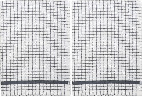 Samuel Lamont & Sons Poli-dri Tea Grey Towel, Size 50cm x 70cm, 100% Cotton Terry Towelling, Ultra-absorbent & Super Soft Kitchen Towel, Machine Washable, Grey, One Size (Pack of 2)