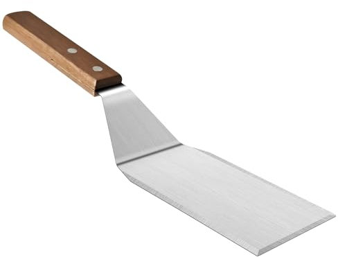 QILIYINI Metal Spatula | Heavy Duty Stainless Steel Turner for Cooking Spoon | Great for Skillets, Griddles, and Grills | Ideal Pancakes, Fish, Eggs, Burgers, and Omelettes