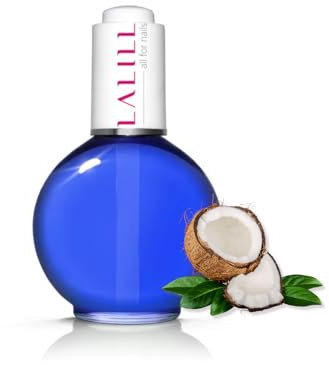 LALILL Nail Cuticle Oil 75 ml - Coconut Paradise Nail Care Oil - Nail Oil Care for Nails Cuticles - Spa Manicure Nail Design Hands - Vegan - with Pipette