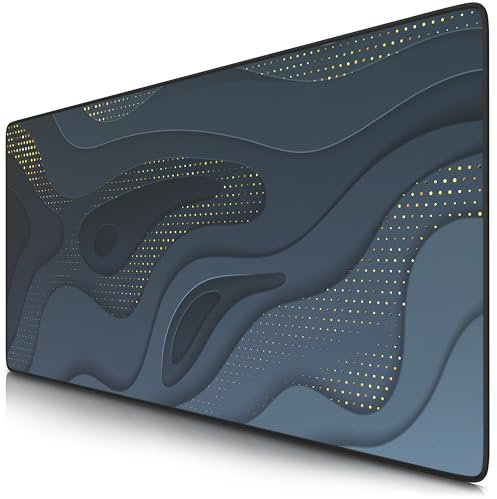 TITANWOLF - Tapis de Souris Gaming XXL 900x400mm, Mouse pad mat, sous-main Bureau Gamer Extra Large en Tissu, Base antidérapante, Haute précision et vitesse, pour souris claviers Roccat Razer Logitech