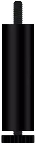 DOCIM Lot de 4 pieds de meubles, hauteur réglable pour canapé, commode, lit, chaise, table basse, M8 noir, 20 cm