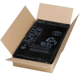 PROREGAL Klassische Hundekotbeutel | 2000 Stück | HxBxT 20x33x0,01cm | Schwarz