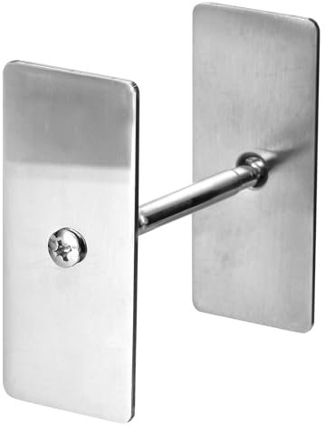 PATIKIL Door Hole Cover Plate, 1 13/16 Inches Zinc Alloy Cuboid Deadbolt Cover Plate Door Reinforcement Plate for Door Hole Filling (Silver)
