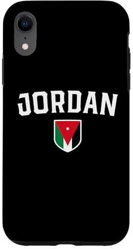 Hülle für iPhone XR Jordanische Flagge, klassischer sportlicher Abzeichenstil