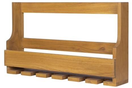 Vente-unique-Wandregal für Flaschen & Gläser - Vintage - Mindi-Holz - 70 x 15 x 40 cm - VIDAGO