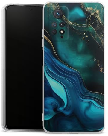 Custodia di silicone compatibile con Xiaomi Redmi Note 11 Pro 5G Custodia trasparente Cover per smartphone trasparente Ombre Marmo Art