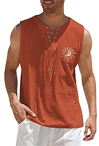 Sommer Shirts Herren Einfarbig T Shirt Fitness Achselshirt Muscle Axelshirt Leicht Achselshirts Strand Kleidung Classic Axelshirt Regular Fit Trägershirts Hawaii Unterziehshirt Modische Tank Top