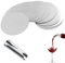 20 Pcs Vertedor Vino Antigoteo, Reutilizable Disco de Vertedor Botellas de Vino Láminas Antigoteo Vino Discos de Papel de Aluminio Accesorios Esencial Restaurantes Hoteles Bares Clubes Plata