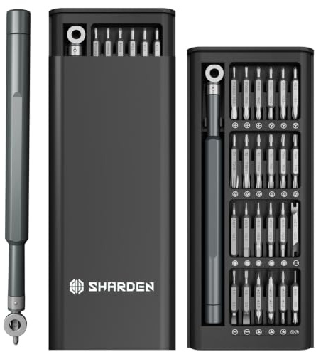 SHARDEN Precision Screwdriver Set, 60 in 1 Screw Driver Set Kit with Torx, Phillips, Flathead, Mini Repair Tools Kit for Laptop, Phone, MacBook, Computer, Electronics, Glasses, Watch