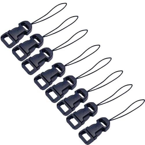 Vroxdrez 8 Stück Schnellspanner Kameragurt QD Loops Connector Adapter | Kompatibel mit Digitalkameras, Ferngläsern, Drohnen-Fernbedienung & USB-Stick | Schnellwechsel Clip Set