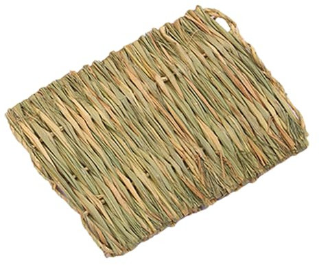 Hqunjikp Tapis d'herbe pour chats | Tapis de lit tissé | Tapis à mâcher en herbe naturelle pour chats, chiens, animaux domestiques, zone de repos confortable