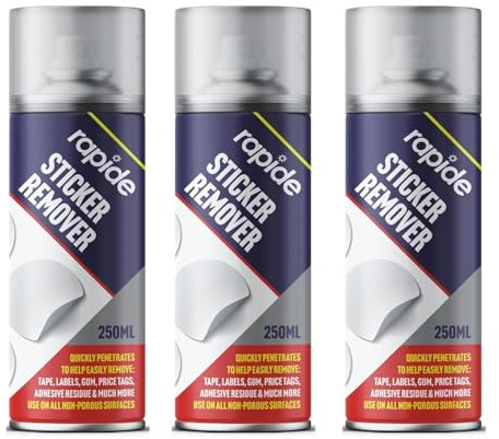 Neel Saanjh Sticker Remover Spray, Adhesive & Label Remover for Stickers, Gum, Tape Residue, Works on Glass, Plastic, Metal, Wood, Multi-Surface Cleaner, Fast-Acting Formula, 250ml (3 Pcs)