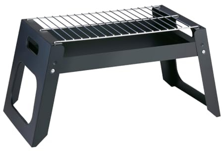 alpina Barbecue À Charbon Portable avec Grille Amovible - Barbecue avec Bac À Charbon - Dimensions 47 x 22 x 23 cm
