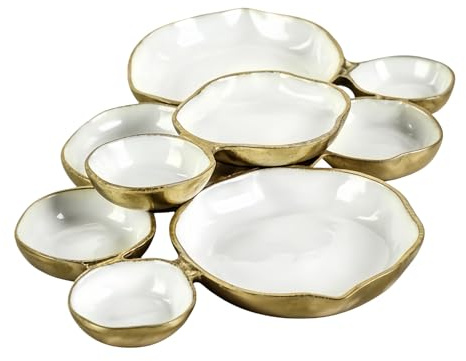 Cluster Serving Tray | Nine-Grid Dessert Plate Home Decor | Snack Serving Trays,for Dining Room Parties Wedding Snacks Chips Fruit Candy Meals Appetizers