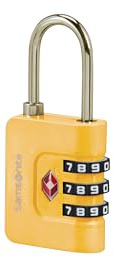 Samsonite TA Revolution - TSA-Kombinationsschloss mit 3-Ziffern-Code, Sicheres Gepäckschloss für Koffer & Taschen, Kofferschloss, Gelb