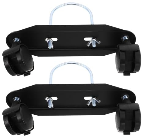 SUPVOX 2pcs Heater Caster Wheels for Electric Radiator and Oil Radiator, Sturdy Plastic and Iron Construction with Brake, Silent Rolling Design, Suitable for Living Room and Home Use