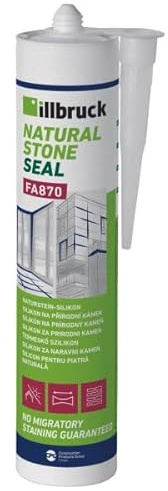 FA870 / FA880 - Pierre naturelle en silicone - Cartouche de 310 ml - Résistant aux UV et aux intempéries - Pour granit, marbre et pierre naturelle - Pour l'intérieur et l'extérieur - Transparent