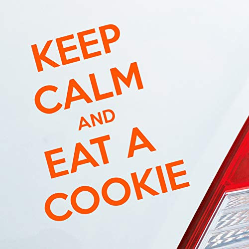 Hellweg Druckerei Keep Calm and eat a Cookie Keks Auto Aufkleber Sticker Heckscheibenaufkleber