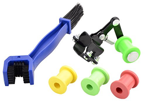 GOOFIT Chaîne Brosse De Maintenance Tendeur De Chaîne Tendeur Motocrossremplacement pour Vélo Dirt Pit Bike Quad Scooter Go Kart