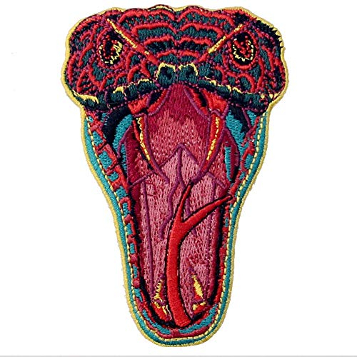 The Roaring Snake Patch Embroidered Badge Iron On Sew On Emblem