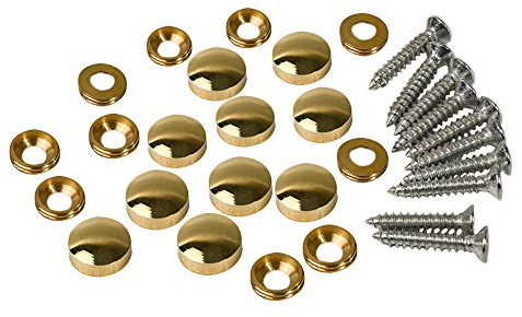 10PCS Brass Mirror Screws - Golden Cap Cover Nails Fasteners for Decorative Mirror, Sign/Advertising Hardware, Construction (12mm)