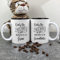 Personalised Set of 2 Ceramic White 350ml Two Tone Coffee Mugs, Pregnancy Announcement, Baby Reveal Gift for Grandparents, Only The Best Parents Get Promoted to Grandparents (Black)