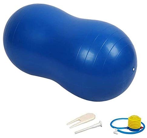 josietomy Gymnastikball in Erdnussform, Anti-Burst, Gymnastikball, Yoga-Ball mit Handpumpe, Fitnessball für Damen und Herren