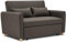 Bravich Pull Out Two Seater Double Sofa Bed -Brown. Modern Contemporary Space Saving Folding Bed, Easy Fold Living Room Furniture To Full Size Double Bed. Fabric Couch With Thick Foam Cushions.