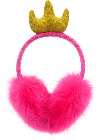 Gifts Treat Cache-oreilles pour filles avec cache-oreilles en peluche colorée (couronne rose, M)