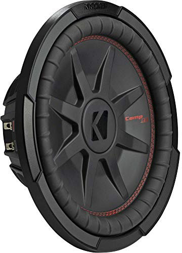 KICKER Subwoofer 48CWRT124 CompRT de 12 pulgadas, DVC, 4 ohmios