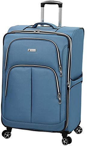 LONDON FOG Bromley Softside Erweiterbarer Trolley, blau (Blau) - 1076 BLU