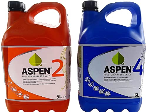 10 Liter ASPEN Alkylatbenzin Sonderkraftstoff 5L 2-Takt + 5L 4-Takt Sparset
