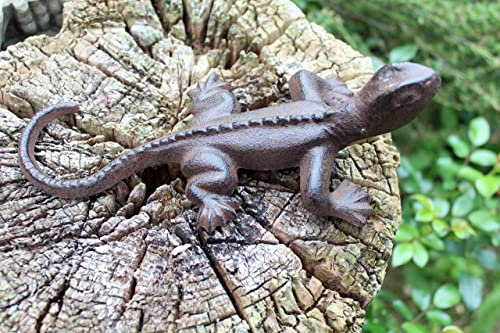 Gwenys Haus Gartenfigur Eidechse Gusseisen