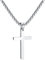 RWQIAN Kreuzkette Herren Kreuz kette Silber 16 Edelstahl Jungen Anhänger Kreuz Halskette Schmuck für Damen