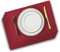 Home Brilliant Red Placemats Set of 4 Summer Dinner Table Mats Easy Care Place Mats for Table Rectangle Kitchen Decor Heat Resistant Washable Place Mats for Dining, 33 x 48 cm, Burgundy